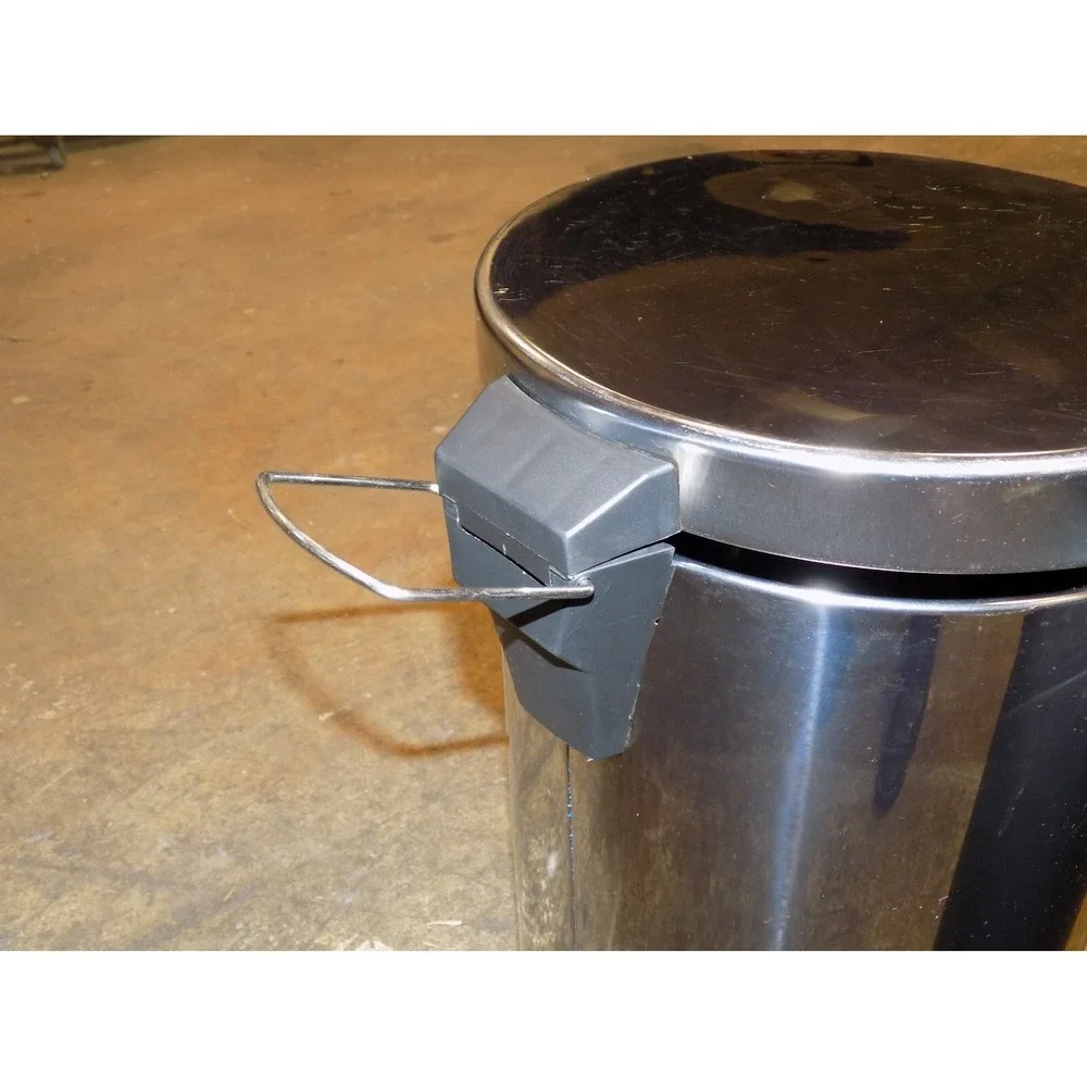13gal Stainless Touchless Commercial Hands Free Step Trash Can & HD Liner